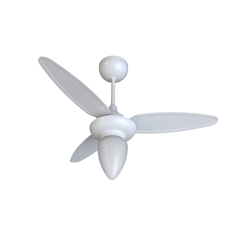 Ventilador De Teto Wind Inverter 3 Pás Bivolt Branco Controle Remoto Ventisol