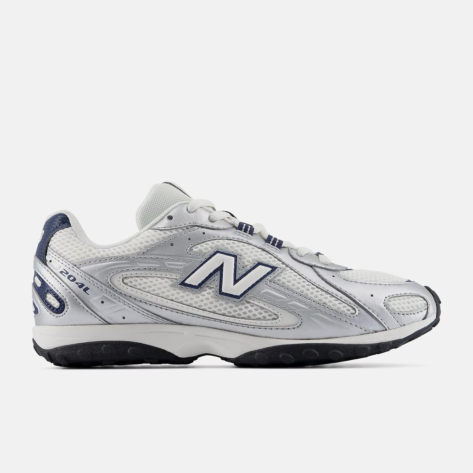 New Balance 204L Sea Salt Silver Metallic Navy — 34 / 35 / 36 / 38 / 39 / 40 / 42, Novo