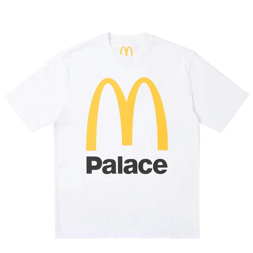 McDonald's x Palace Camiseta Logo White — M / G / XG, Novo