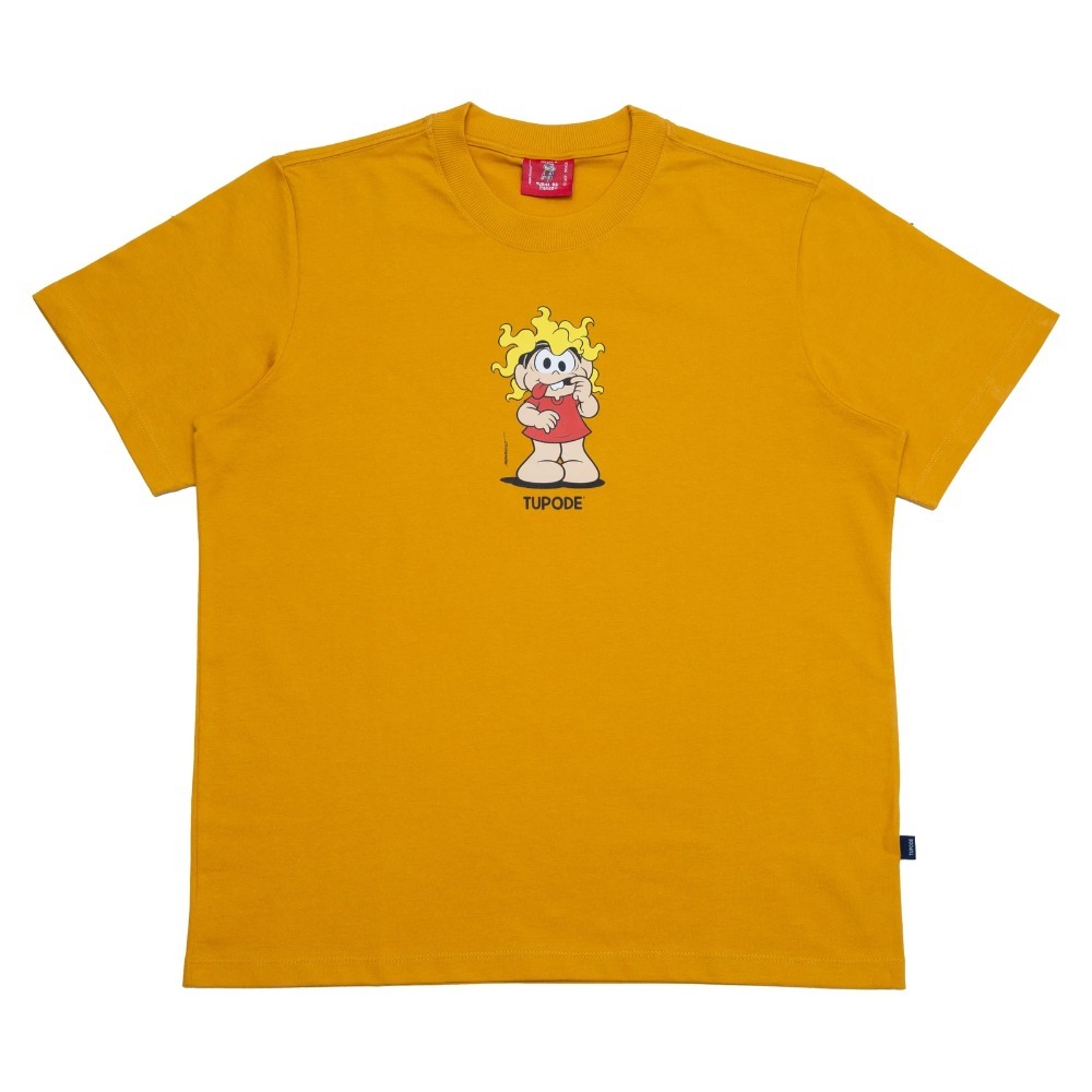 Turma da Mônica x TUPODE Camiseta Monica Maluca Mostarda — G / XG, Novo