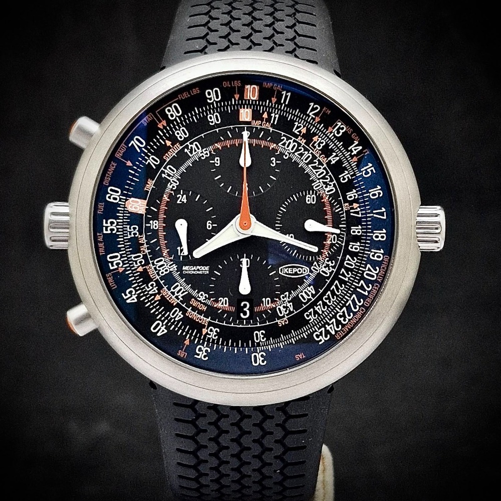 Relógio Ikepod Vintage Megapode Chronograph 46mm — Único, Usado