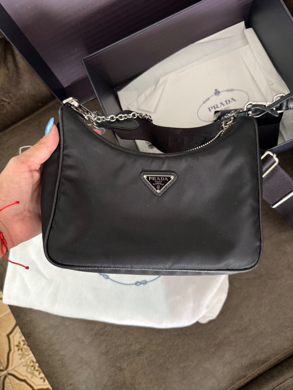 Bolsa Prada Re-Nylon Re-Edition 2005 Black — Único, Usado