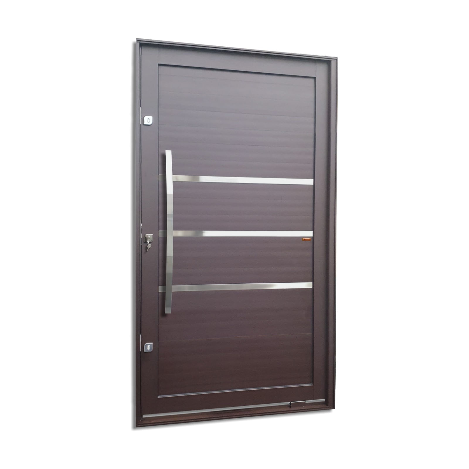 Porta Pivot.Alumínio Lamb.Evolution C/Pux.E.Elite Marrom Corten 240X150 Brimak