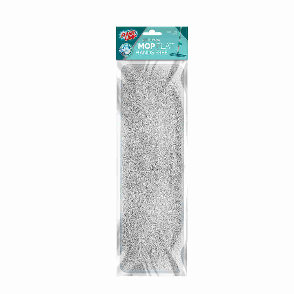 Refil Para Mop Flat Hands Free 36Cmx10Cmx0,5Cm Flash Limp