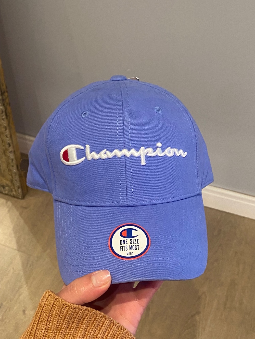 Boné Champion Dad Hat Script Deep Forte Blue — Único, Novo