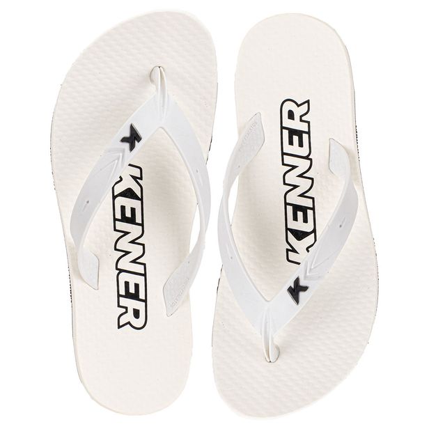 Chinelo Masculino Summer Kenner DGX BRANCO/PRETO 39