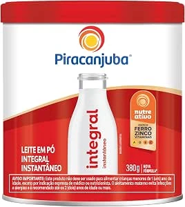 Leite em Pó Integral Instantâneo Piracanjuba Lata 380g
