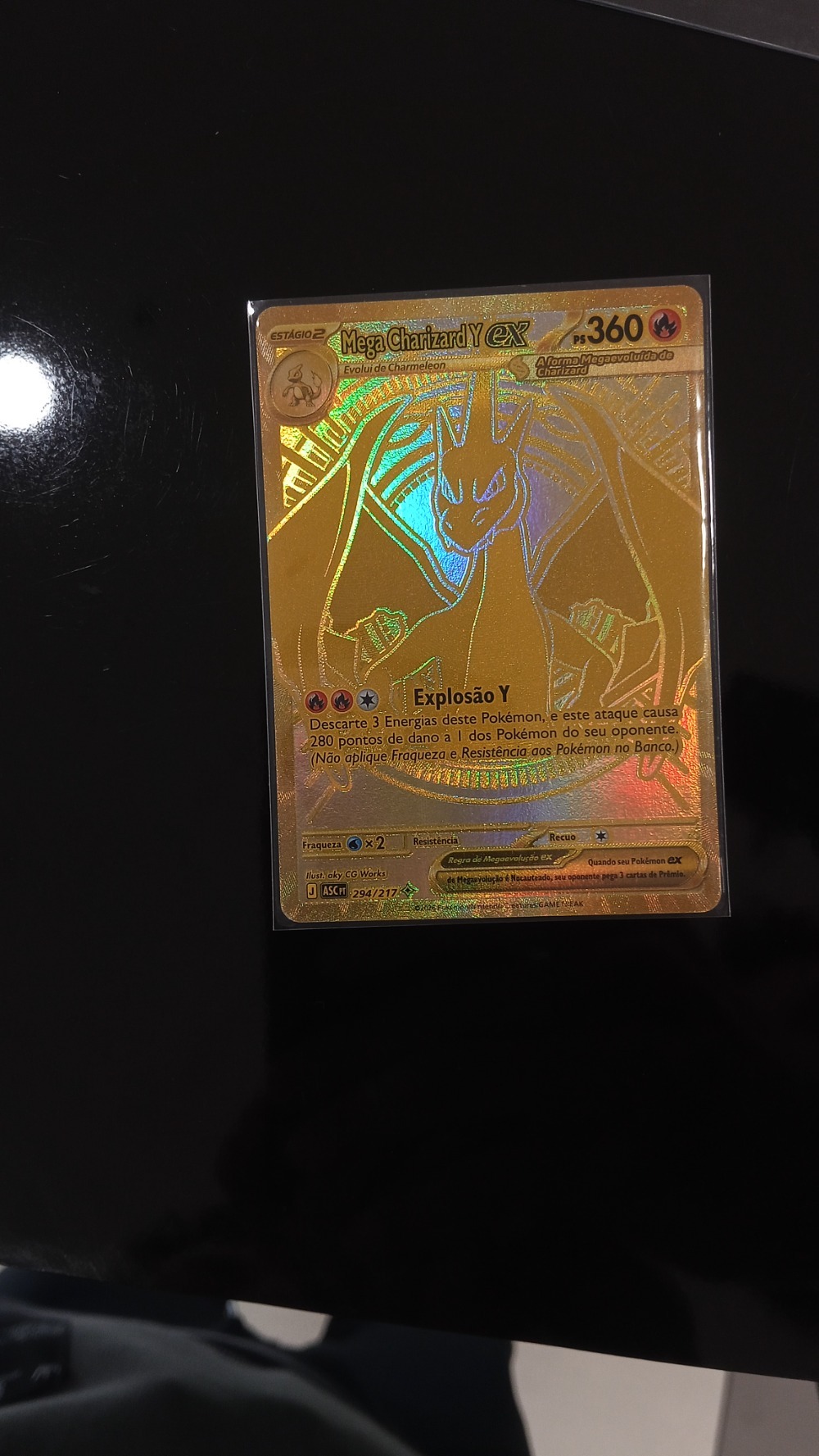 Mega Charizard Y ex (294/217) Heróis Excelsos Pokémon TCG — Near Mint, Novo