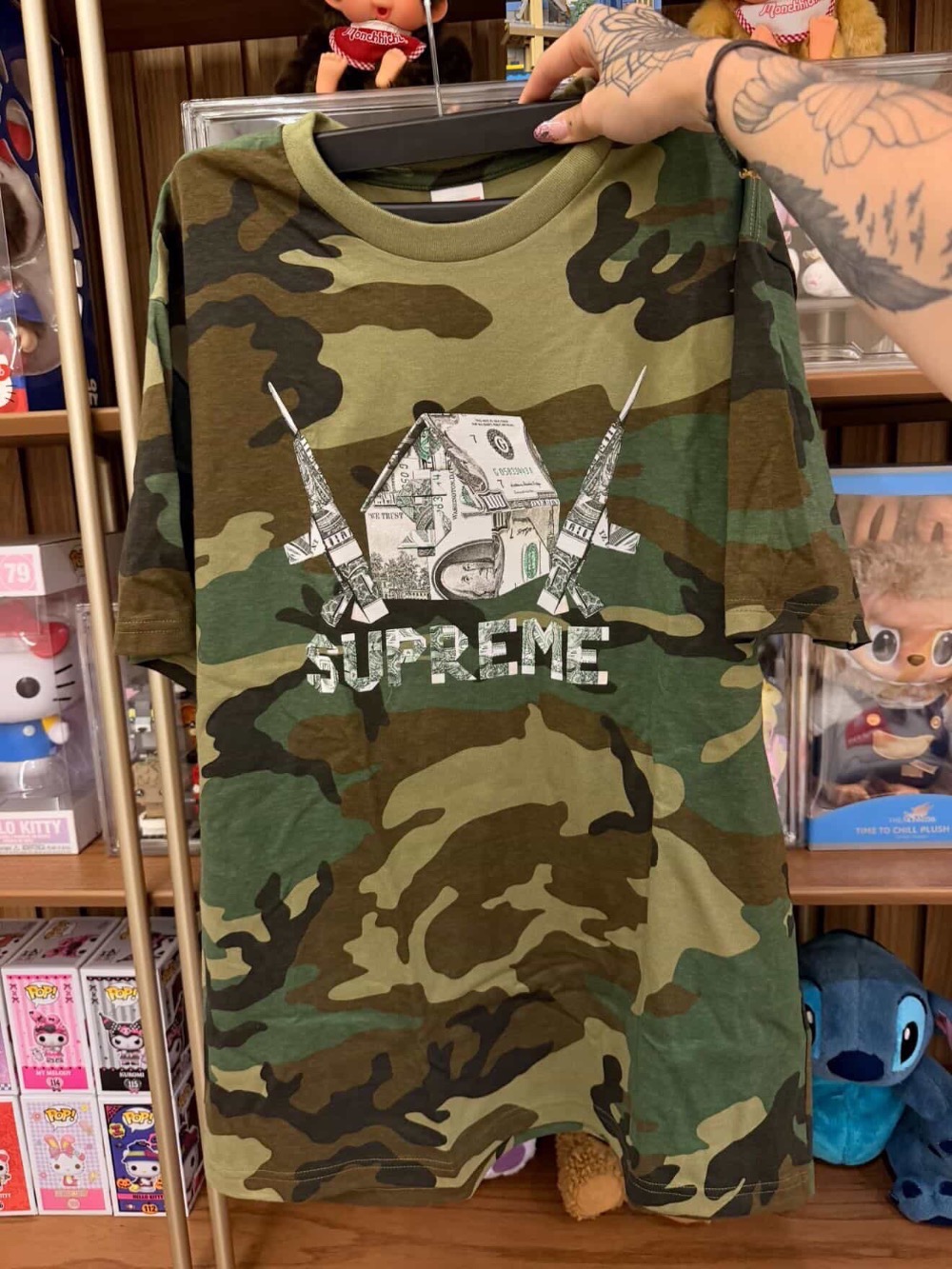 Camiseta Supreme Origami Woodland Camo SS26-W7 — G, Novo