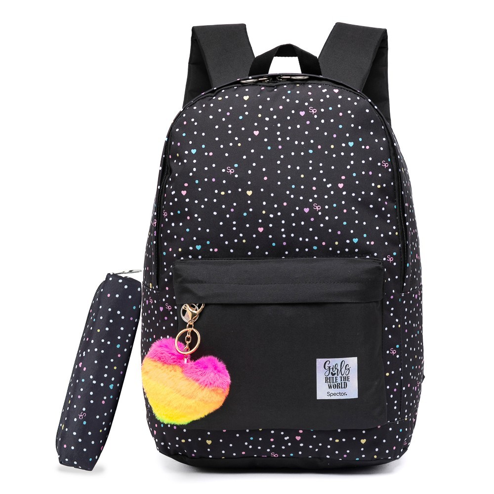 Mochila Estojo Escolar Feminina Reforçada Casual Spector