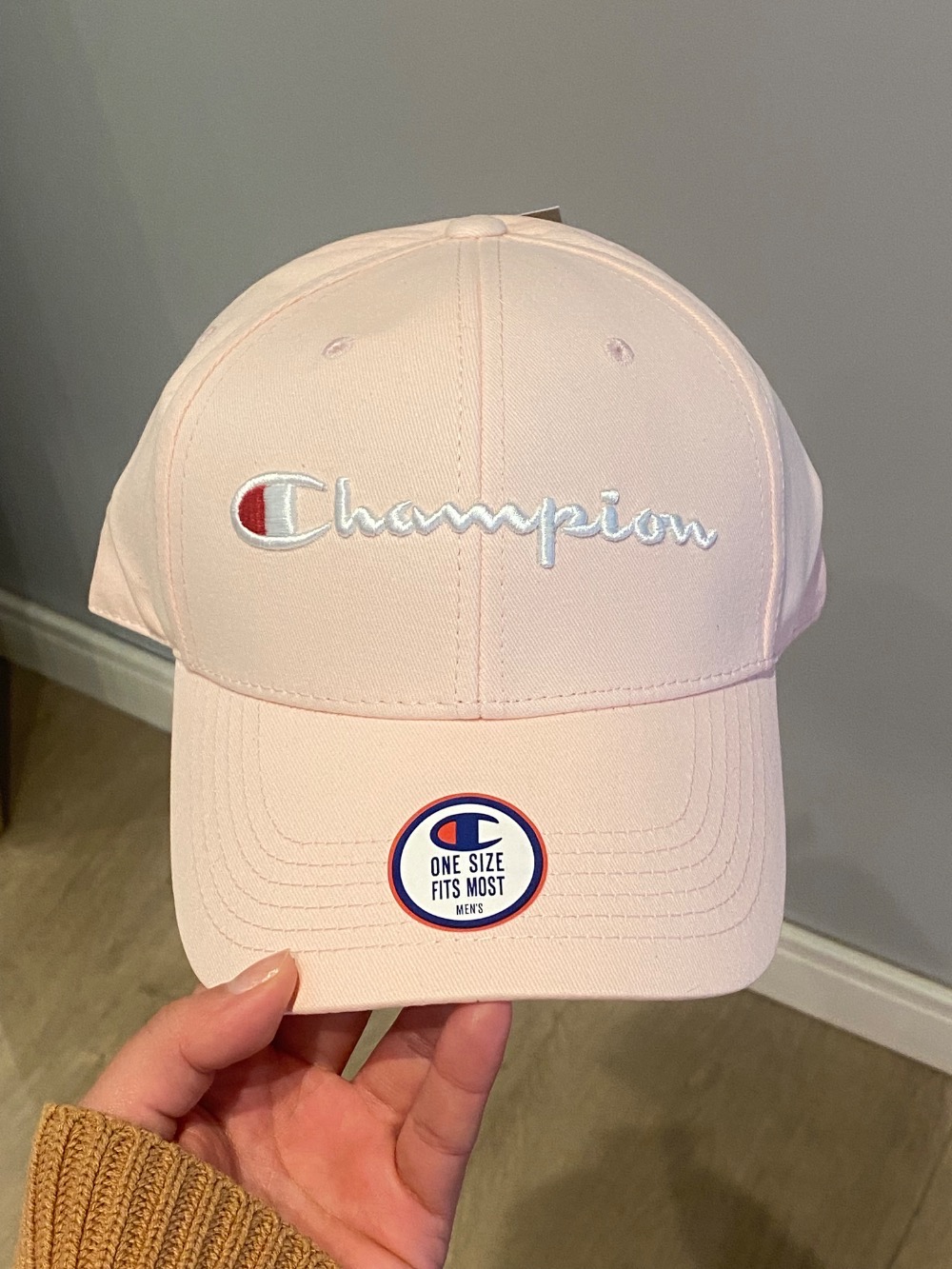 Boné Champion Dad Hat Script Pink — Único, Novo