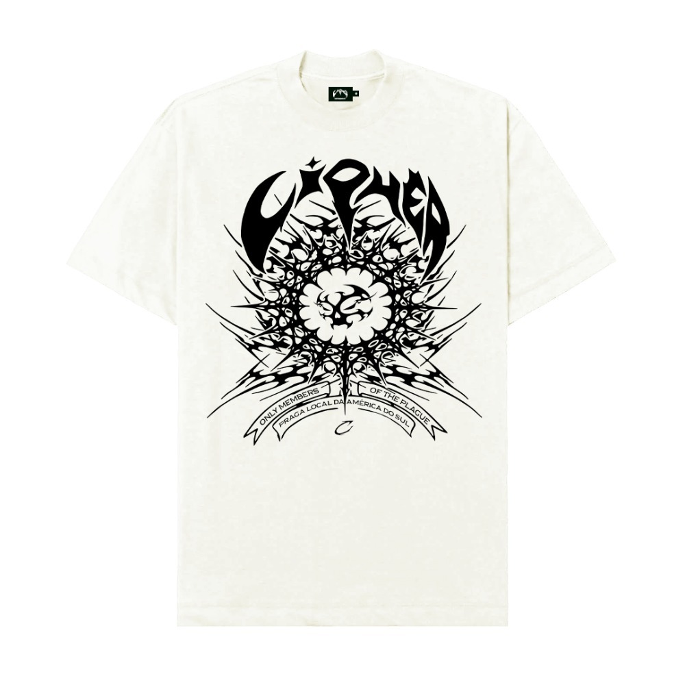 Camiseta CIPHER Passport White — PP / P / G, Novo