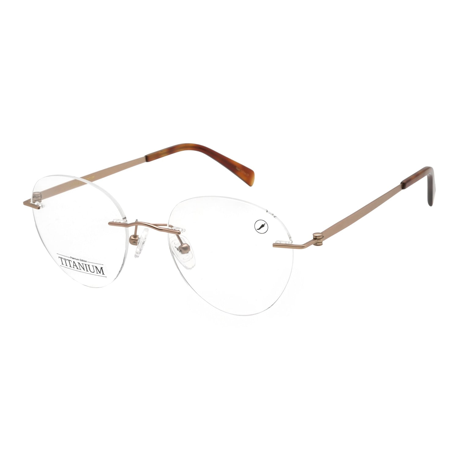 Armação Para Óculos de Grau Masculino Chilli Beans Modelo 3 Peças Dourado LV.MT.1005.2121 M