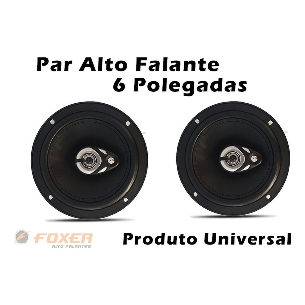 Par Alto Falante 6 Polegadas Universal - Imã Neodimio Foxer