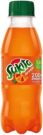 [Regional] Refrigerante Sukita, Laranja, Garrafa 200ml, Pack Com 12 Unidades