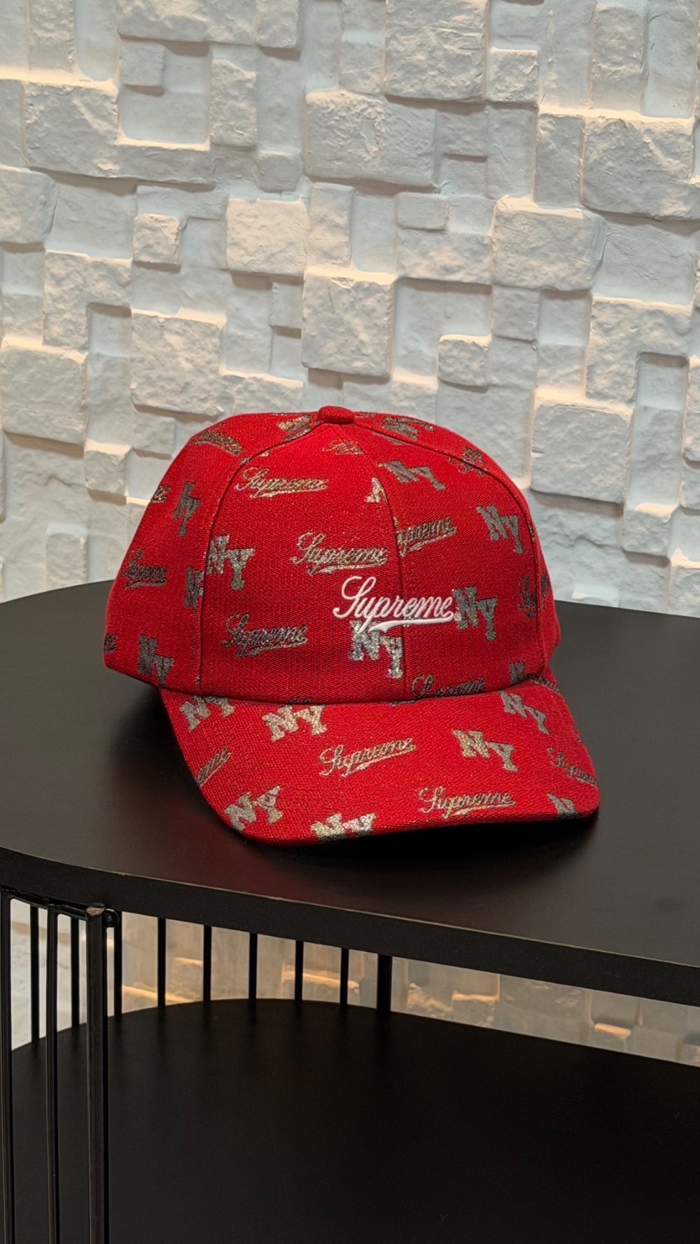 Boné Supreme Monogram 6-Panel Red SS26-W19 — Único, Novo
