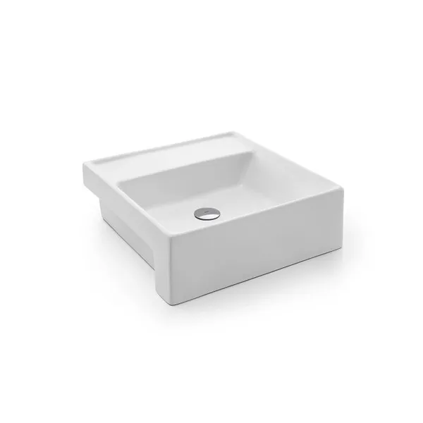 CUBA SEMI ENCAIXE QD3 MESA 410X410X145 BRANCO DOCOL