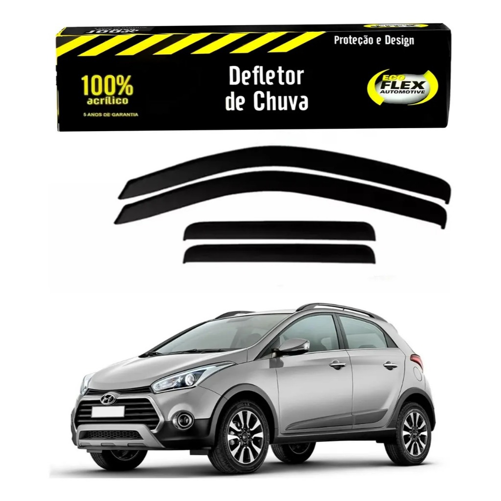 Super Calha de Chuva HB20 HATCH e HB20X 2013 a 2019 4Portas