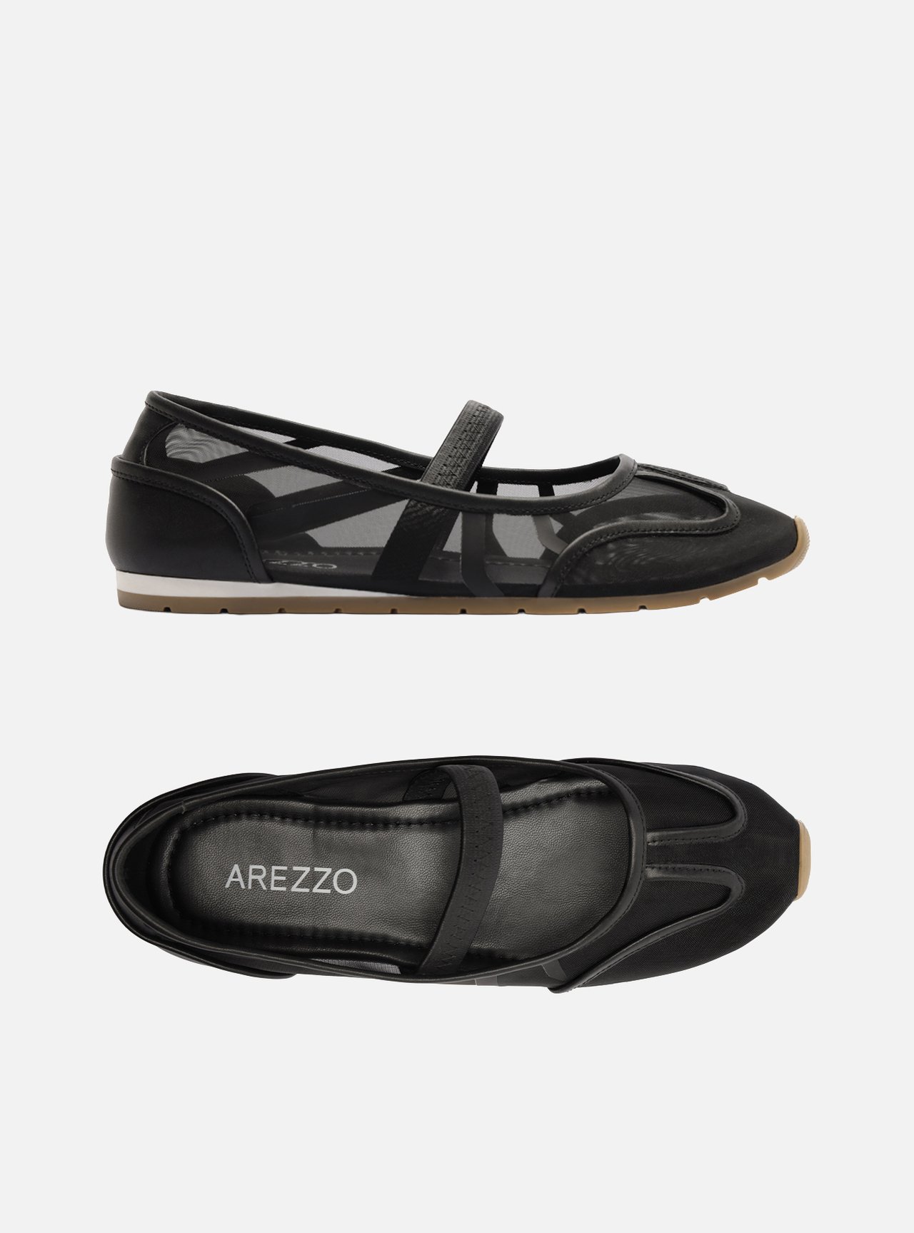 Foto 5 de Tênis Preto Tela Bico Redondo Slip On