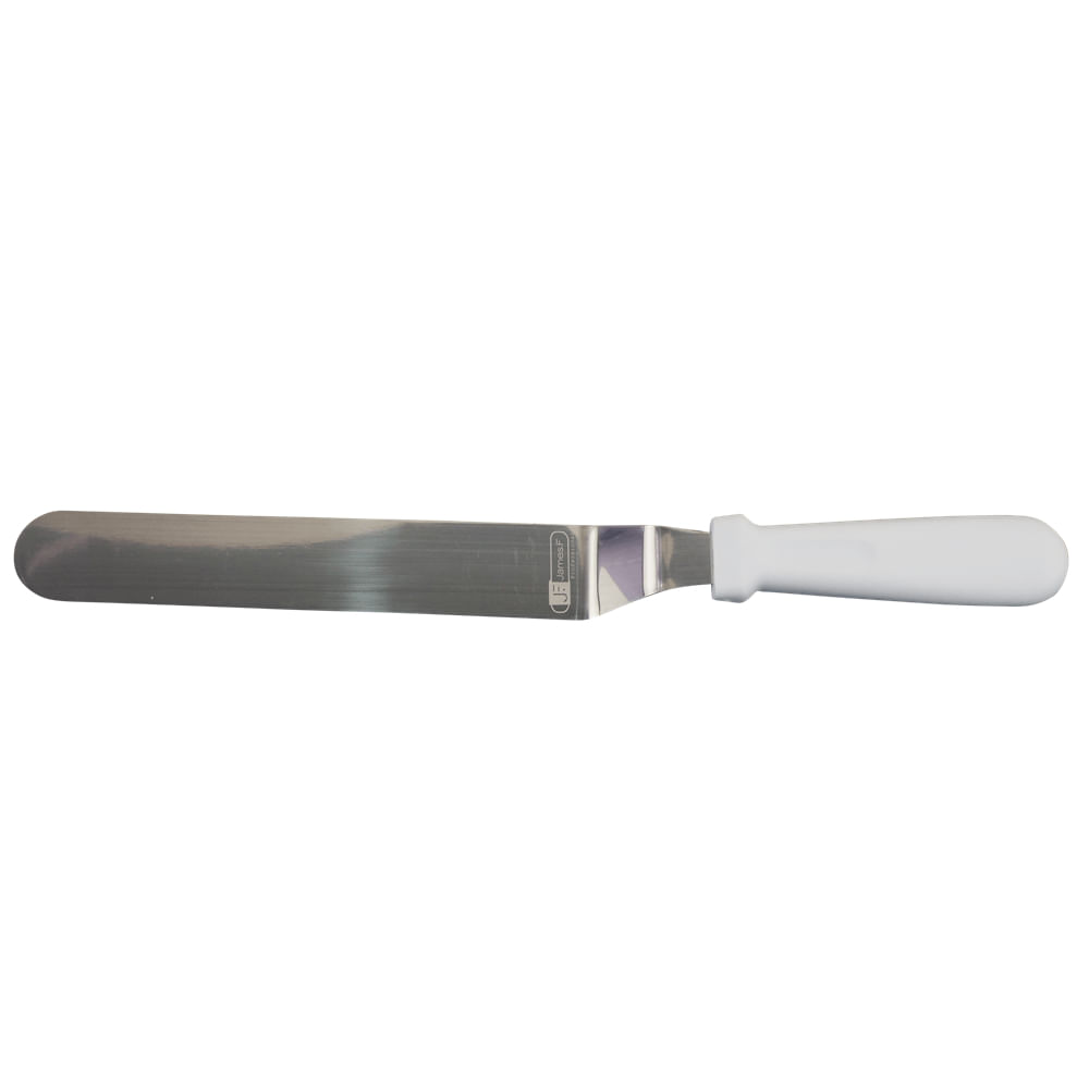 Espátula Curva Confeiteiro Profissional Cabo Branco 25Cm - James.F