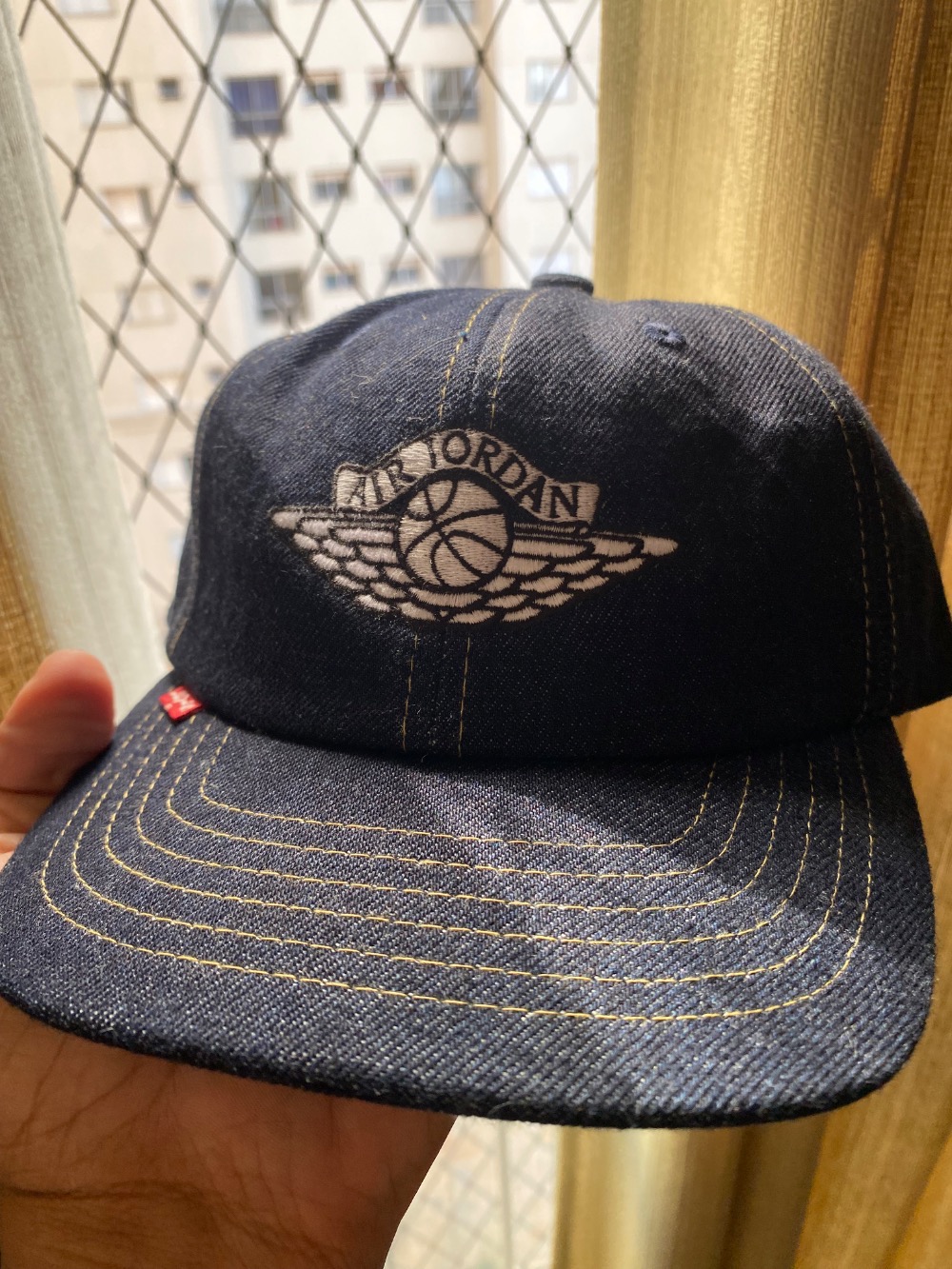 Levi's x Air Jordan Boné Baseball Cap Denim Blue — Único, Novo