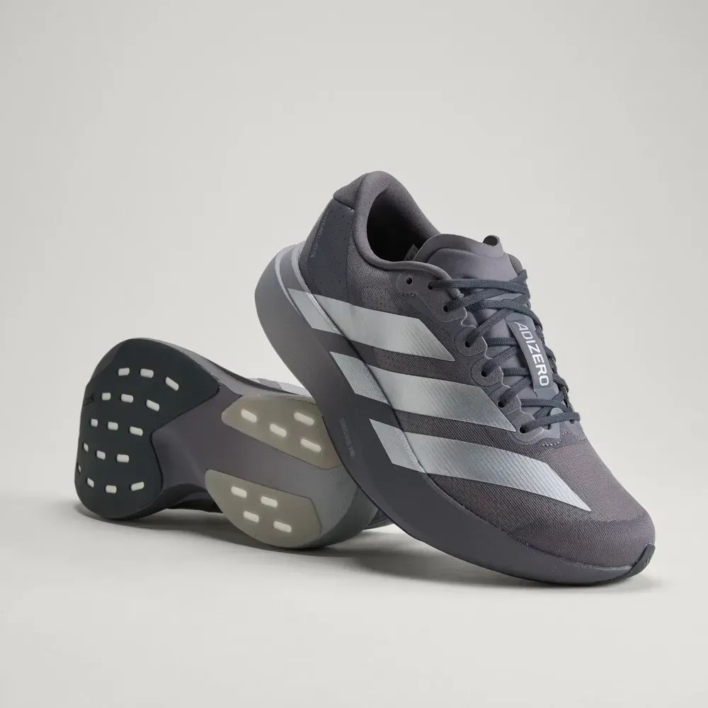 adidas Adizero EVO SL EXO Grey Strata Silver Metallic Light Granite — 39 / 40 / 41 / 42 / 43 / 44, Novo