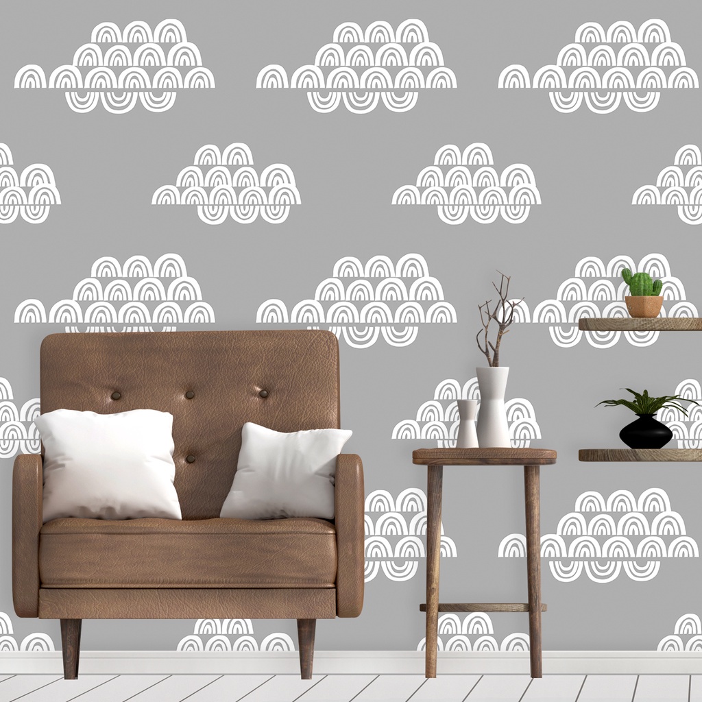 Papel De Parede Personalizado Nuvens De Giz