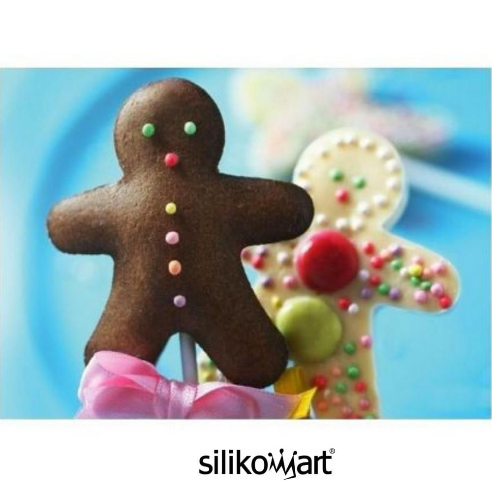 Foto 3 de Molde Pirulito Silicone 4 Cavidades Natal Ginger Silikomart
