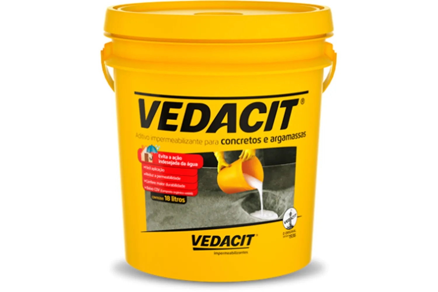 ADITIVO IMPERMEABILIZANTE P/ CONCRETO 18 L VEDACIT