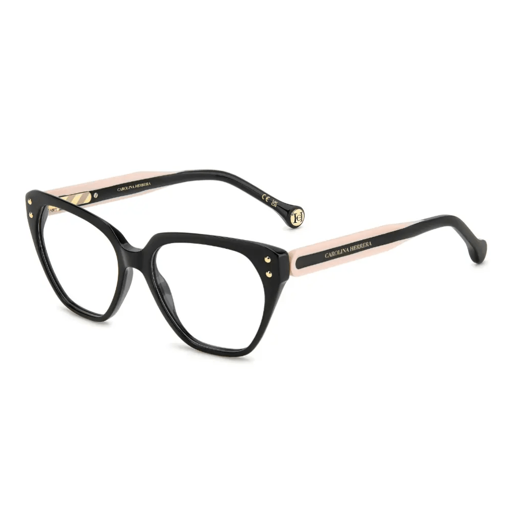 Armação de Óculos de Grau Carolina Herrera 0223 Feminino Gatinho Metal Preto