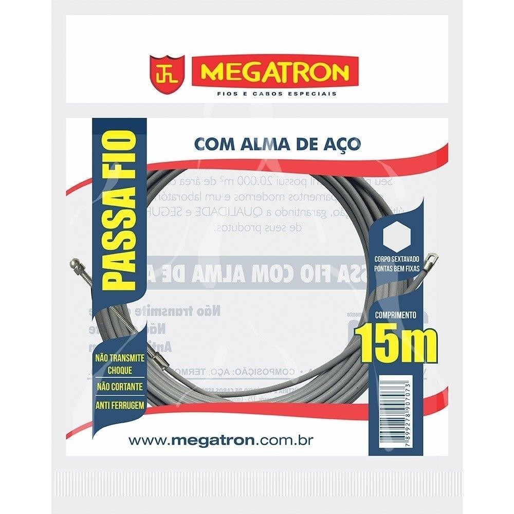 Passa Fio Alma de Aço Sextavado Megatron 15m