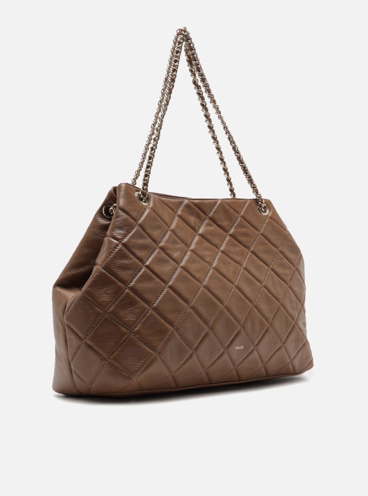 Foto 5 de Bolsa Tote Marrom Couro Matelassê Gab Grande