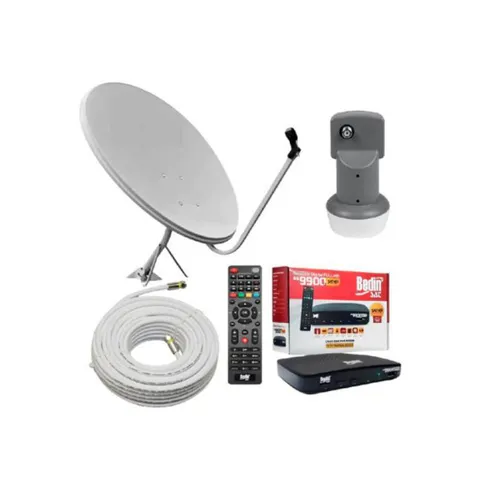 Kit Antena Lnbf Receptor Digital HD Sat BS9900 Bedin