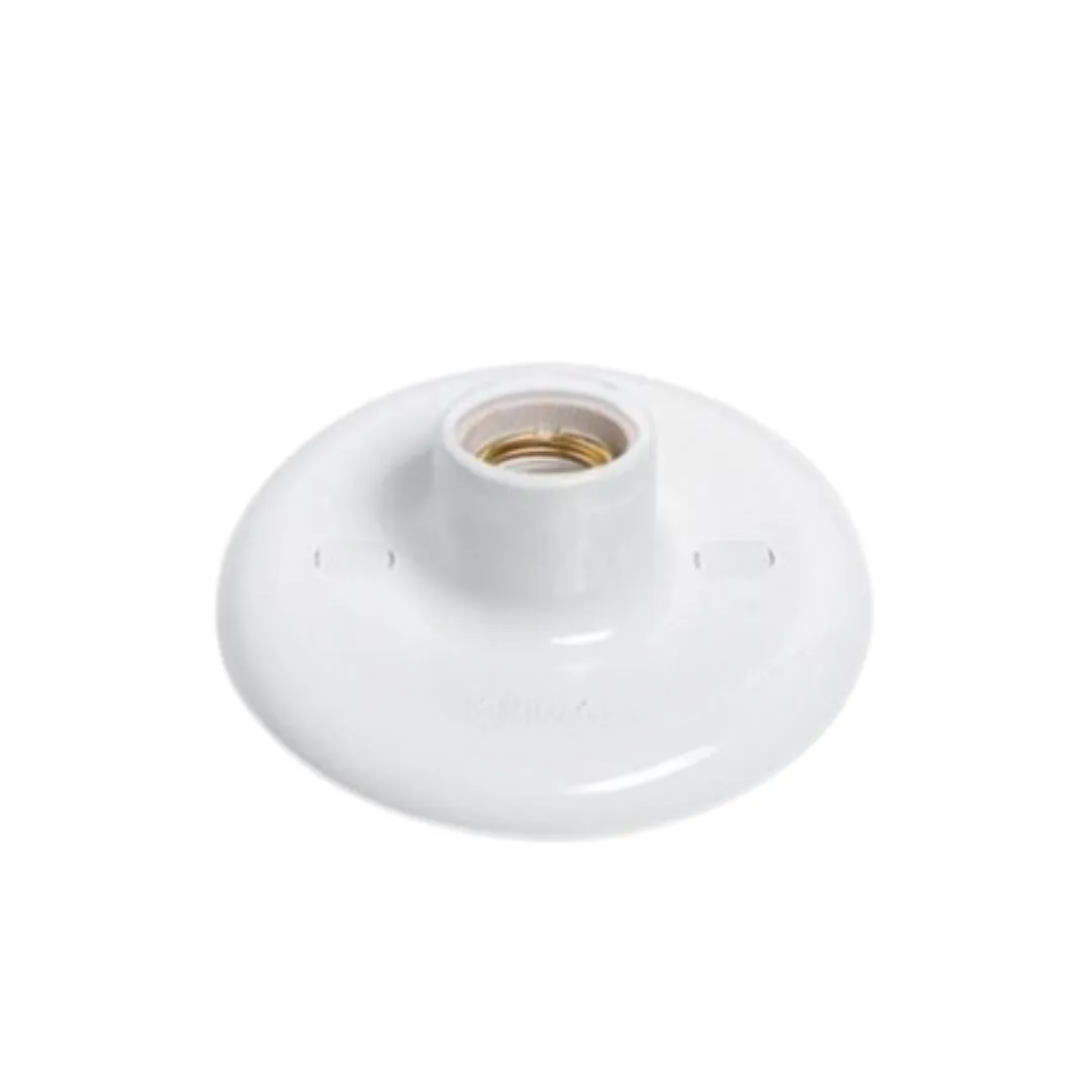 PLAFON BRANCO 100 WATS, BOCAL PORCELANA PLUZIE