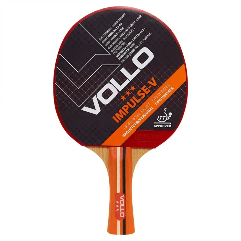 Raquete de Tênis Mesa Vollo Impulse V ITTF VT604-5