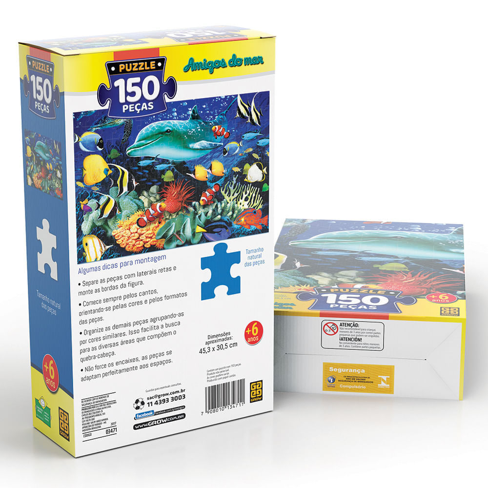 Quebra-cabeça 150 peças Amigos do Mar