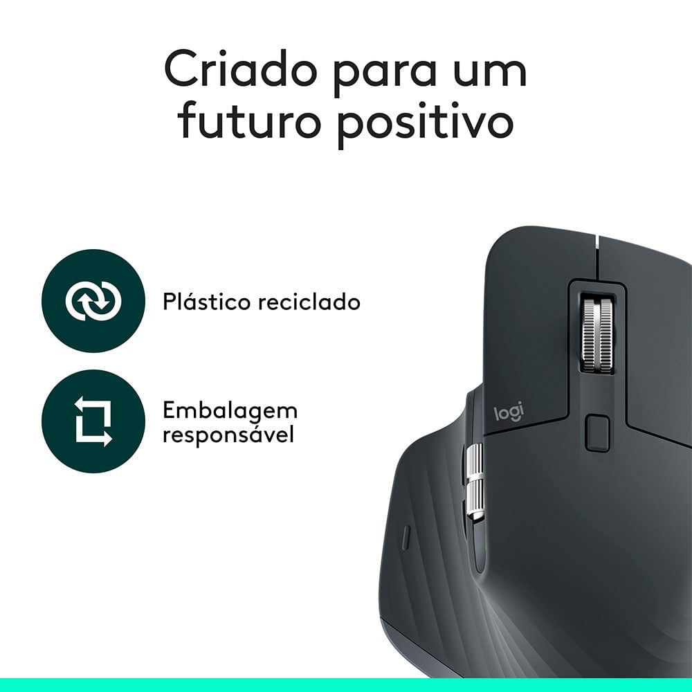 Foto 3 de Mouse sem Fio Conexão Bluetooth MX Master 3S Grafite - Logitech - 910-007502