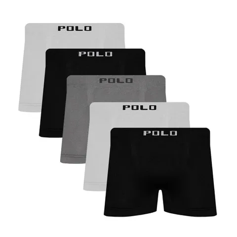 Kit 5 Cuecas Polo Star Boxer Microfibra
