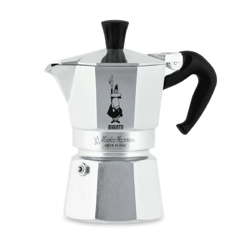 CAFETEIRA ITALIANA BIALETTI NUOVA MOKA EXPRESS 2 XÍCARAS EM ALUMÍNIO 10010002