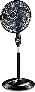 MONDIAL Ventilador de Coluna, Super Turbo 8 Pás, Preto, 140W, 110V - VTX-40C-CRYSTAL