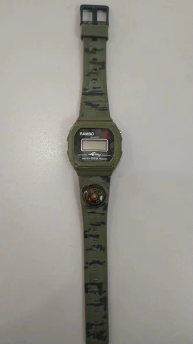 Relógio Rambo Vintage Anos 80 Antigo Com Bussola *Não Funciona* (Colecionador)