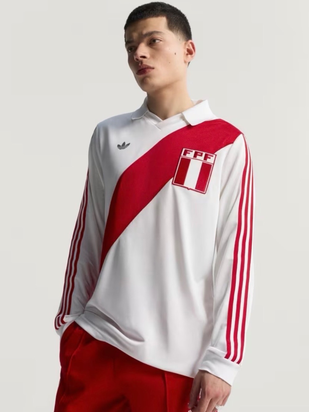 Camiseta adidas Peru 1978 Manga Longa White — P / M / G / XG / XXG, Novo