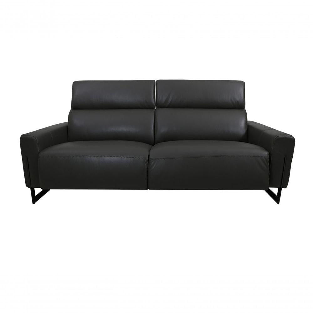 Sofá Reclinável Elétrico De Couro Legend Graphite Mempra