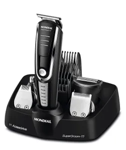 MONDIAL Aparador de Pelos Super Groom 11, Preto/Prata, Bivolt