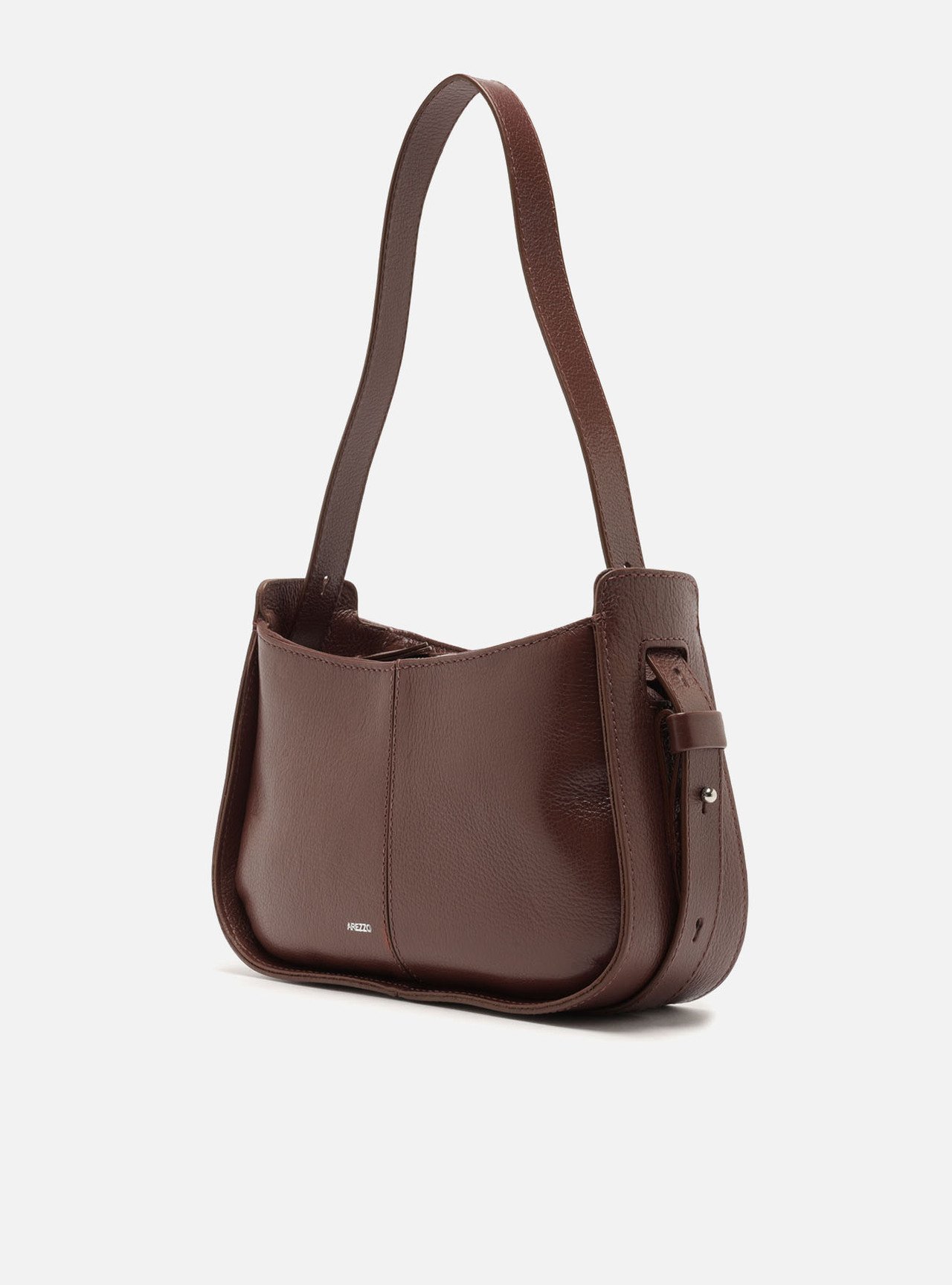 Foto 2 de Bolsa Hobo Vermelha Couro Média