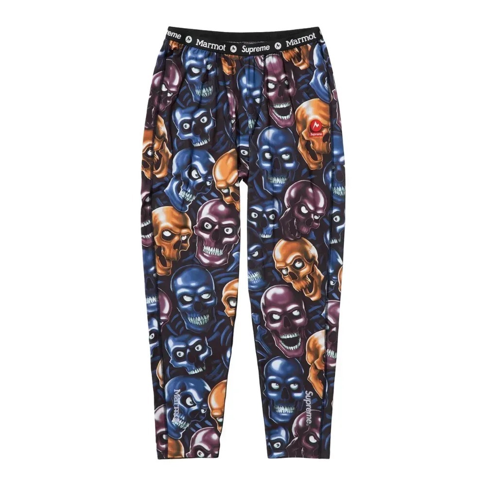 Marmot x Supreme Calça Base Layer Skull Pile FW25-W18 — G / XG, Novo