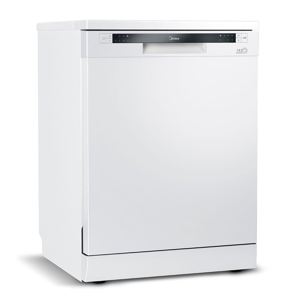Lava-Louças Midea DWA14B1 14 Serviços de Piso Branco com Função Eco e Secagem 110V