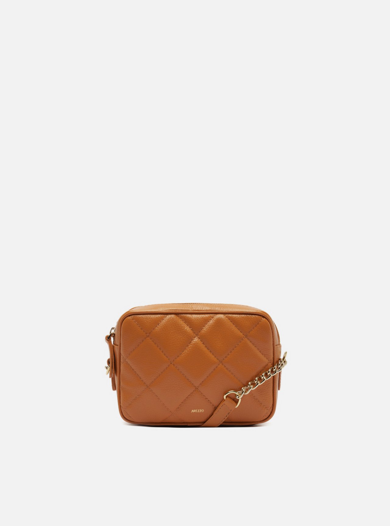 Bolsa Tiracolo Marrom Couro Matelassê Gab Pequena