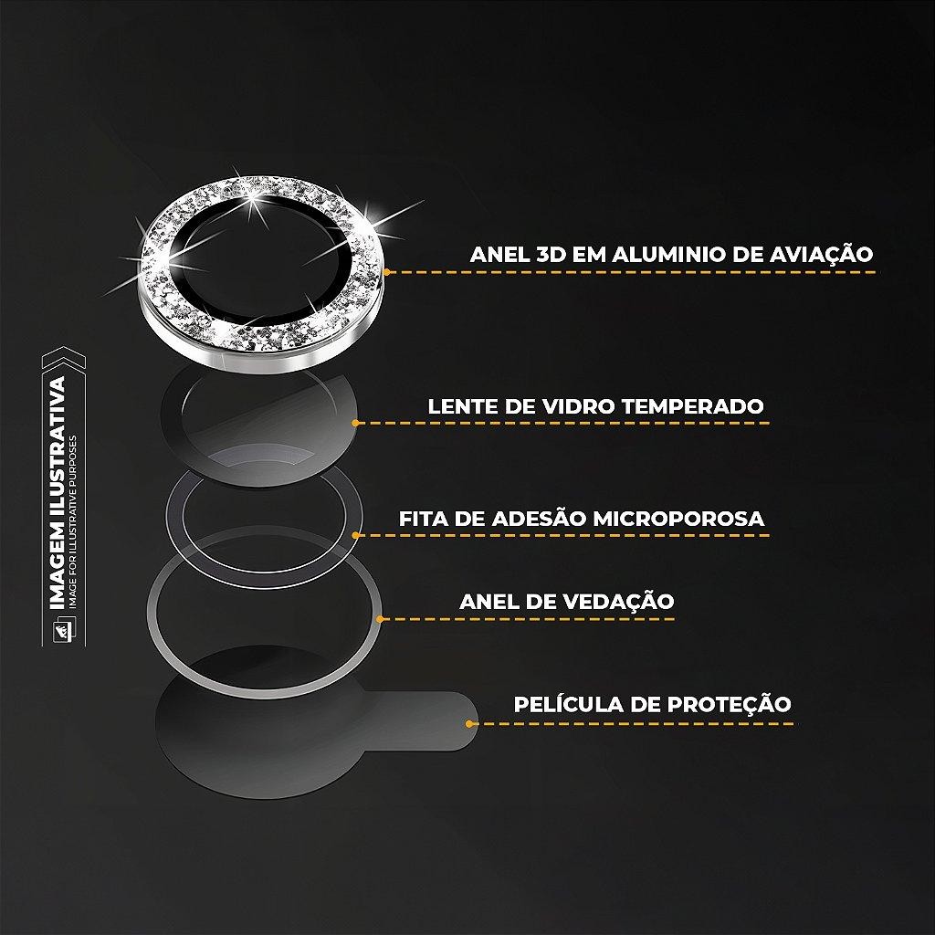 Foto 2 de Protetor de Lente para iPhone 14 Pro Max - One Armor - Frame para câmera - Glitter - Gshield