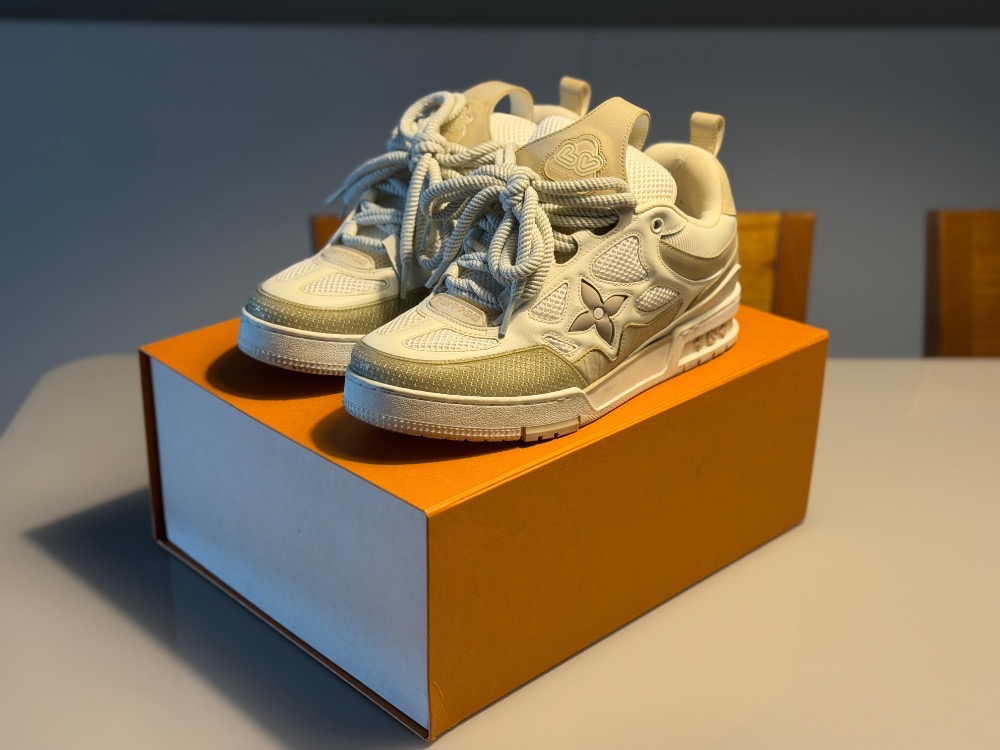Louis Vuitton LV Skate Sneaker Beige White — 41, Usado